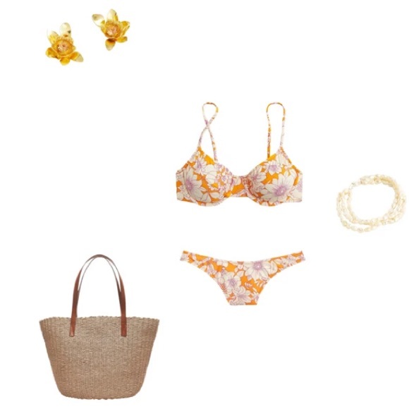 J. Crew Burnished Gold Floral Earrings - Picture 9 of 9